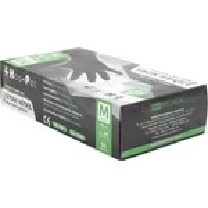 Haspet Ekstra Kalın Siyah Nitril Pudrasız Muayene Eldiveni Medium 50li