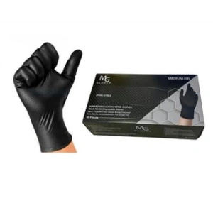Jonıor MG Elmas Dokulu Siyah Nitril Eldiven 50Lİ No:8M