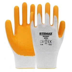 Rtrmax NİTRİL KAPLI POLYESTER ELDİVEN RT5 BEYAZ SARI NO:9