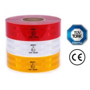REFLEKTÖR BANT KIRMIZI CE BELGELİ 50MMx50Metre CE BELGELİ PETEKLİ