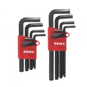 Rodex 9lu Alyan Seti Hex Tip Kısa AL101T