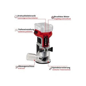 TP-ET 18 Li BL - Solo, Kömürsüz Akülü Kenar Freze Makinesi - 4350412