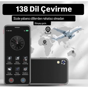 Üst Düzey İş Tercümanı WiFi Gerektirmez ChatGPT AI Ses Resim Çevirme Özelliği 138+ Dil Çeviri