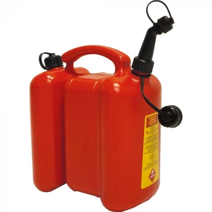 Tecomec Benzin Bidonu 6 Lt & 3 Lt Yağ Çift Bölmeli Hortumlu