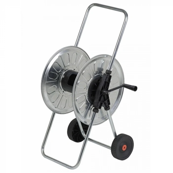 AGRATİ 220 HORTUM MAKARASI TEKERLİ KROM METAL (80mt-1/2)