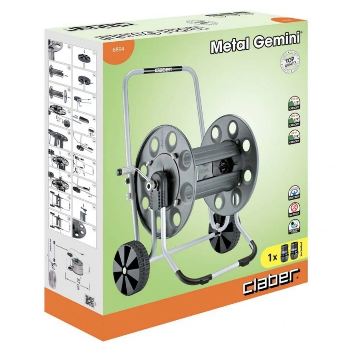 HORTUM MAKARASI TEKERLİ METAL GEMİNİ 130MT CLABER 8894