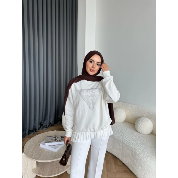 2-Muadil Sweat - Beyaz
