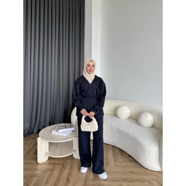 3 İplik Bağlamalı Takım - Lacivert