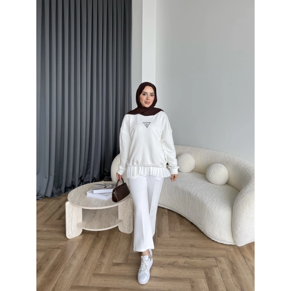 4-Muadil Sweat - Beyaz
