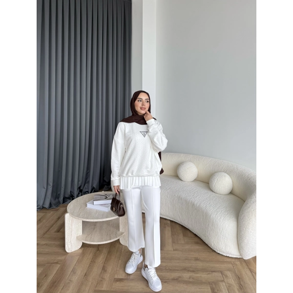 4-Muadil Sweat - Beyaz