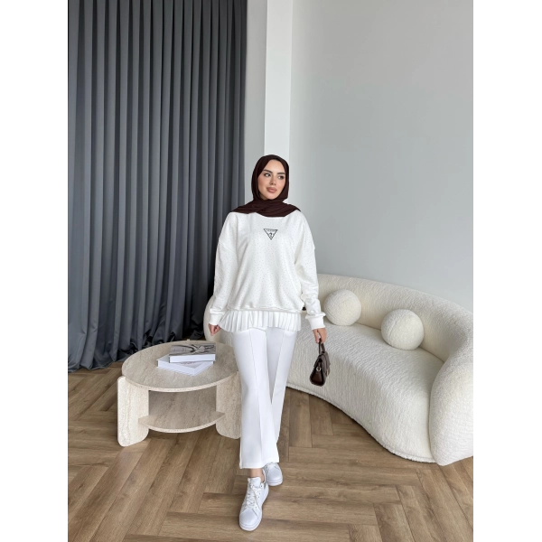 4-Muadil Sweat - Beyaz