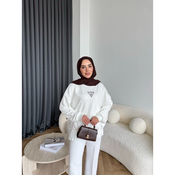 4-Muadil Sweat - Beyaz