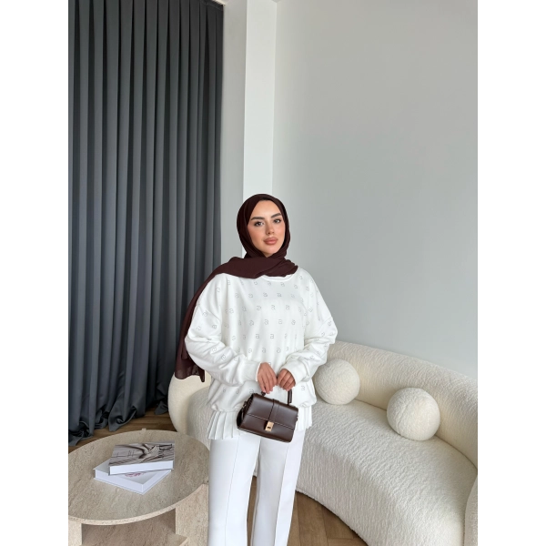 6-Muadil Sweat - Beyaz