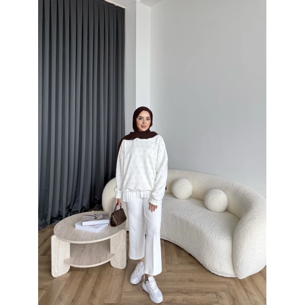 6-Muadil Sweat - Beyaz