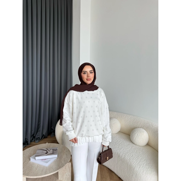 6-Muadil Sweat - Beyaz