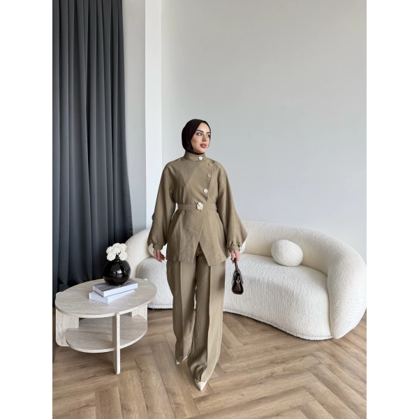 Tb - Evran Gold Düğme Cupra Takım - Yeşil