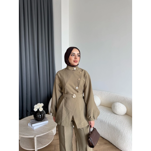 Tb - Evran Gold Düğme Cupra Takım - Yeşil