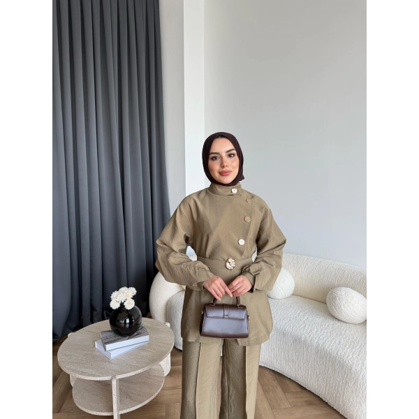 Tb - Evran Gold Düğme Cupra Takım - Yeşil