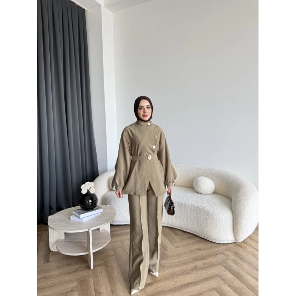 Tb - Evran Gold Düğme Cupra Takım - Yeşil