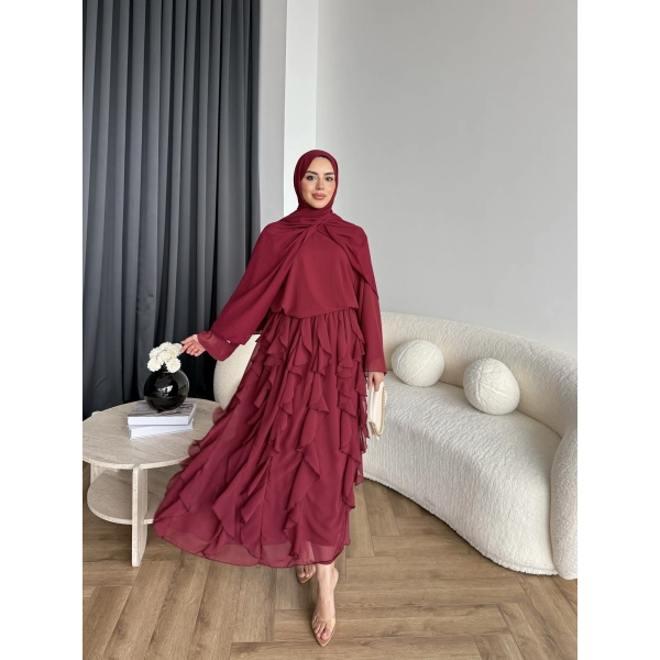 Mour Etekli Takım - Bordo