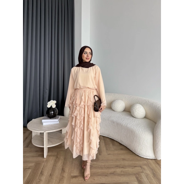 Mour Etekli Takım - Bej