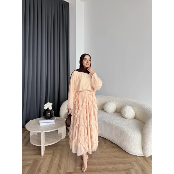 Mour Etekli Takım - Bej