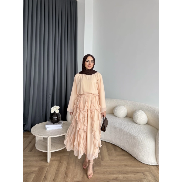 Mour Etekli Takım - Bej