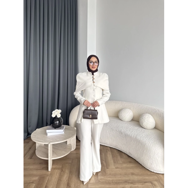 Vegas Ceketli Takım - Ekru ÖN SİPARİŞ