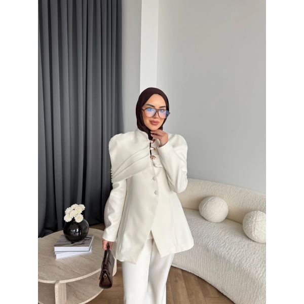 Vegas Ceketli Takım - Ekru ÖN SİPARİŞ