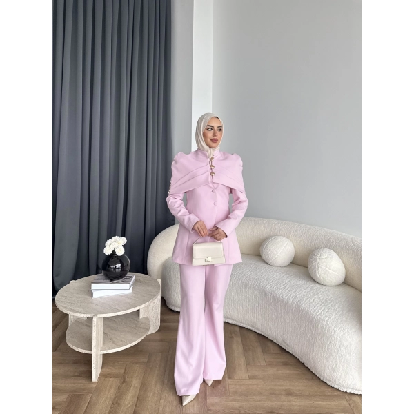 Vegas Ceketli Takım - Pembe ÖN SİPARİŞ