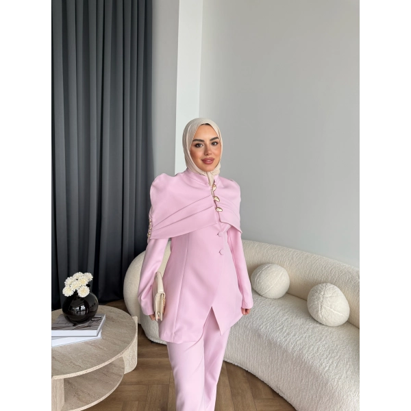 Vegas Ceketli Takım - Pembe ÖN SİPARİŞ