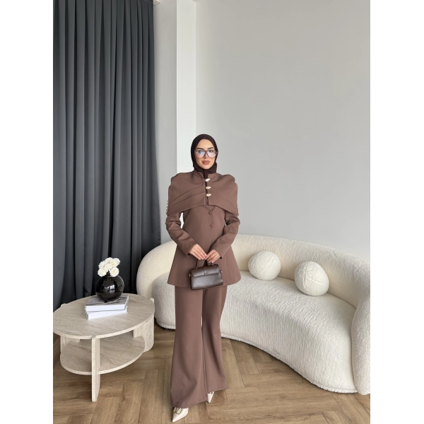 Vegas Ceketli Takım - Kahve ÖN SİPARİŞ