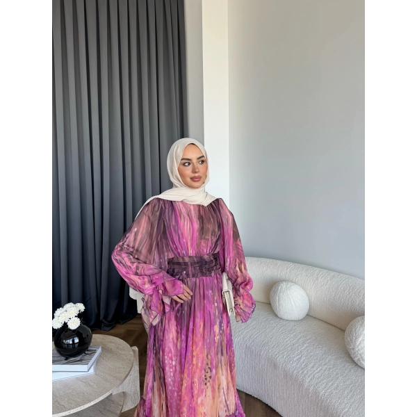 Ng - Azale Elbise - Mürdüm