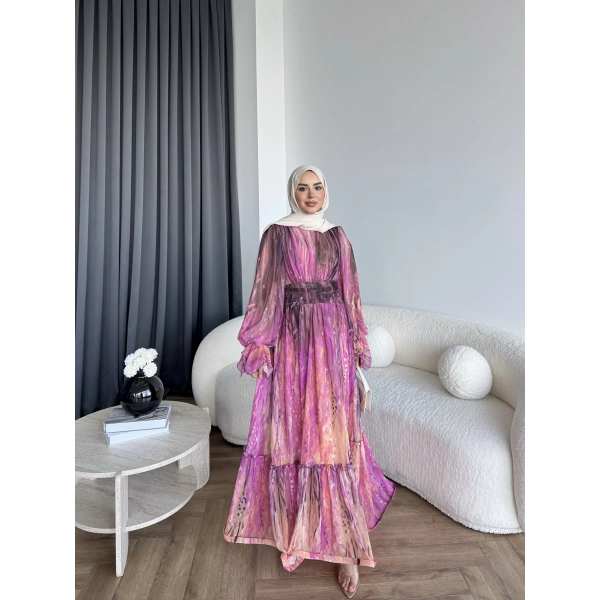 Ng - Azale Elbise - Mürdüm