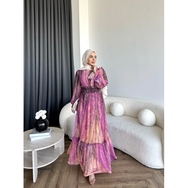 Ng - Azale Elbise - Mürdüm