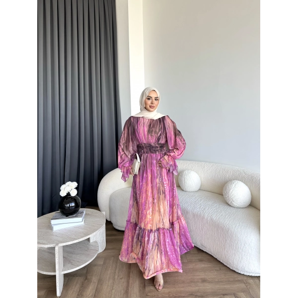 Ng - Azale Elbise - Mürdüm