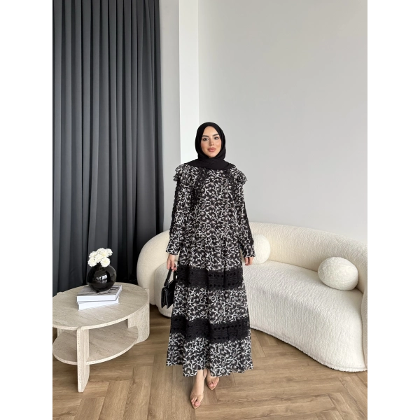 Ng - Livan Dantel Takım - Siyah