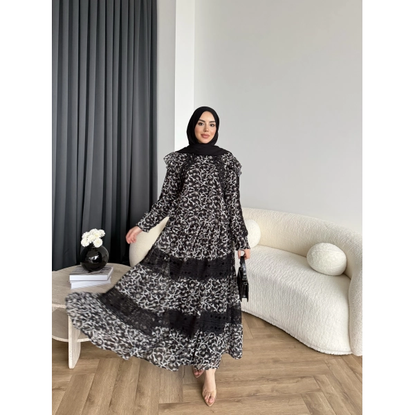 Ng - Livan Dantel Takım - Siyah