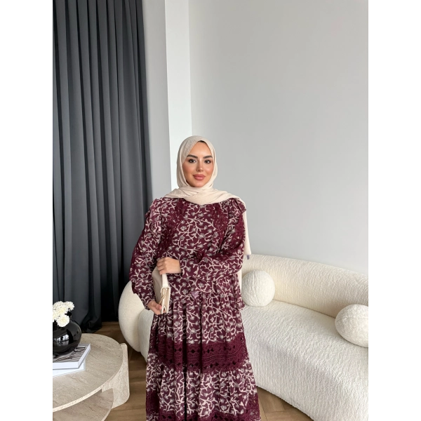 Ng - Livan Dantel Takım - Bordo