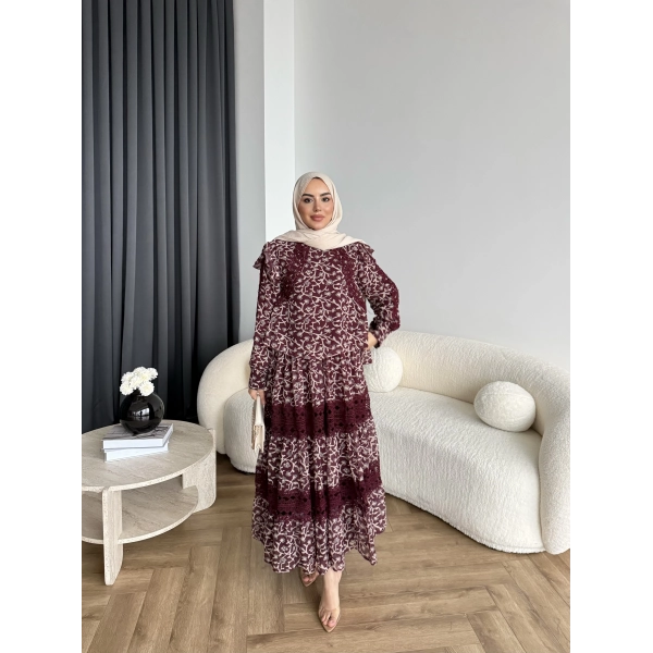 Ng - Livan Dantel Takım - Bordo