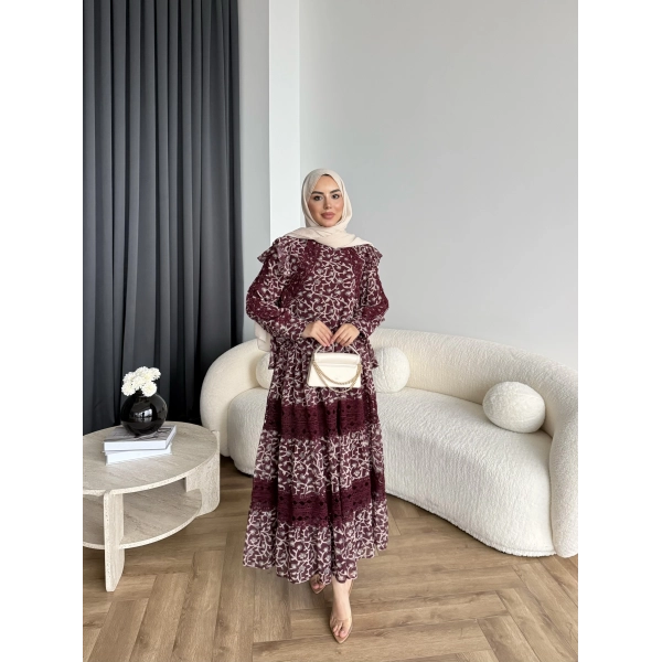 Ng - Livan Dantel Takım - Bordo