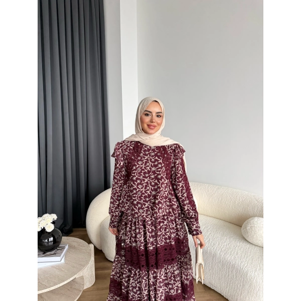 Ng - Livan Dantel Takım - Bordo