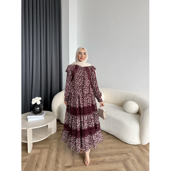 Ng - Livan Dantel Takım - Bordo