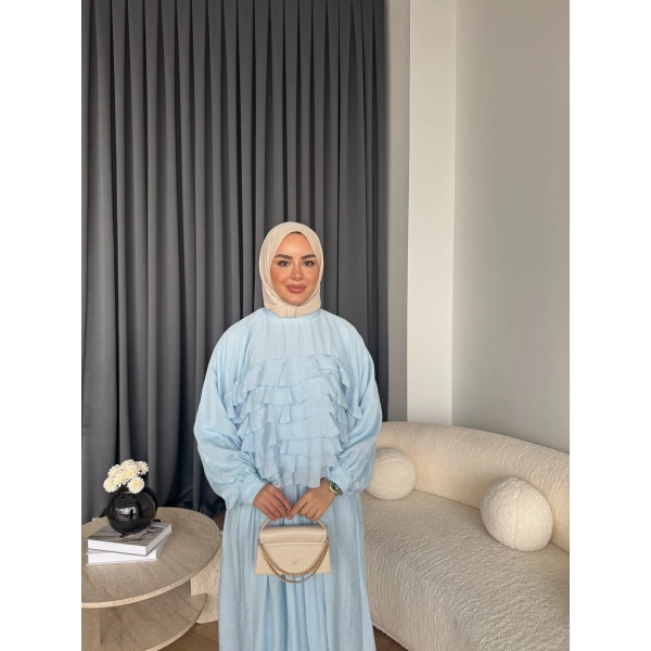 Ng - Kave Fırfırlı Etekli Takım - Mavi