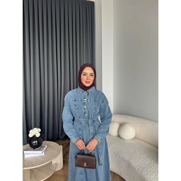 Hen - Enzo Kot Elbise - Açık Mavi