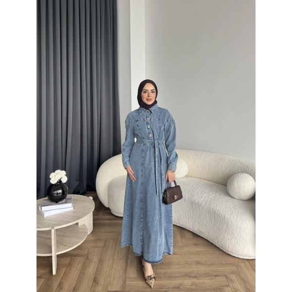 Hen - Enzo Kot Elbise - Açık Mavi