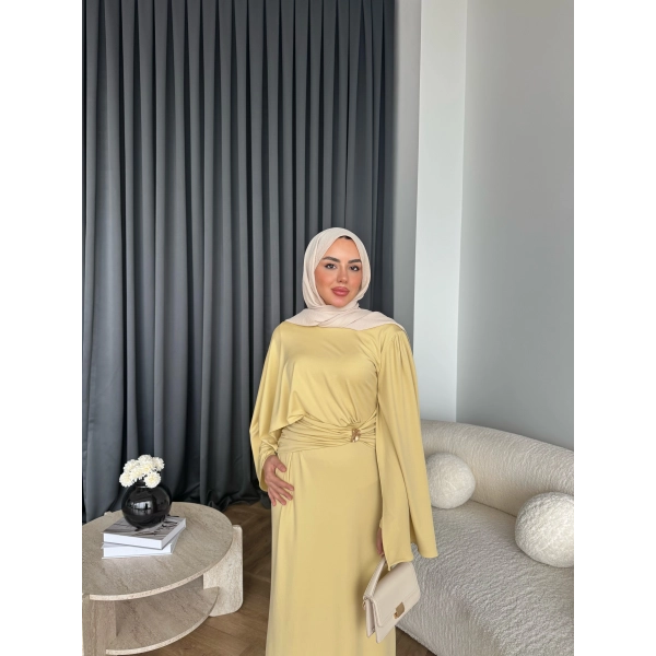 Qu - Tiaga Elbise - Sarı