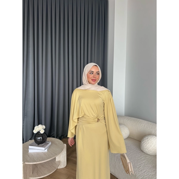 Qu - Tiaga Elbise - Sarı