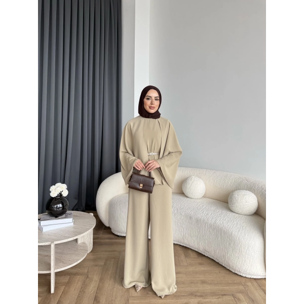 Qu - Polama Pelerinli Takım - Yeşil ÖN SİPARİŞ