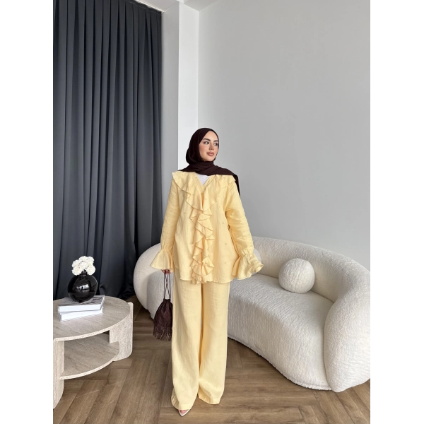 Gültür Taşlı Takım - Sarı